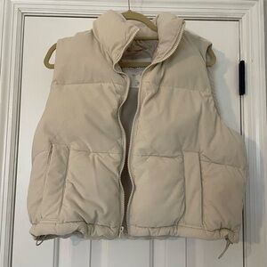Cream Puffer Vest